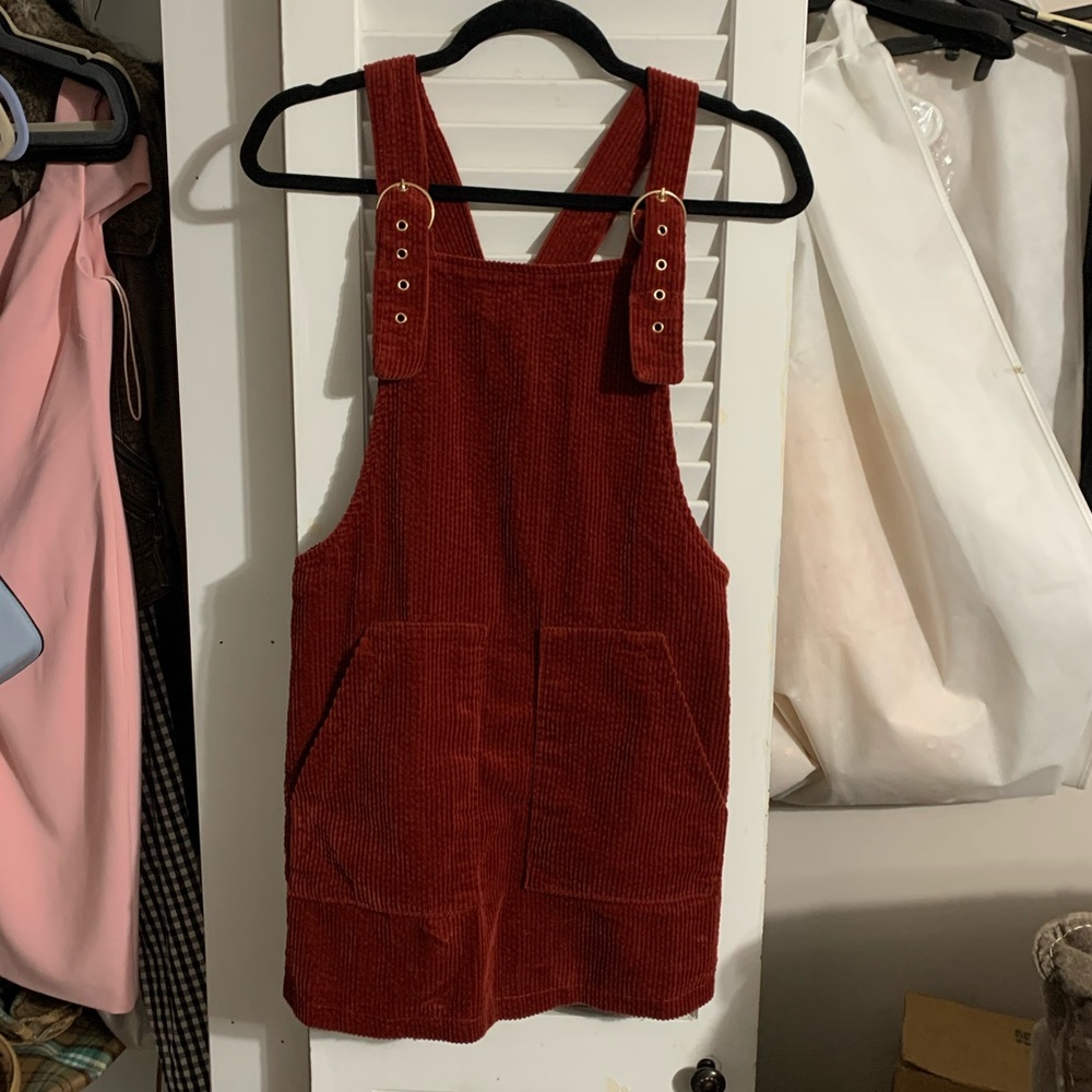 FOREVER 21 Corduroy overall dress